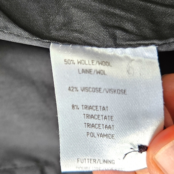 Joseph Janard vintage wool blend skirt suit navy-black silver long jacket sz. 10 - Picture 13 of 16